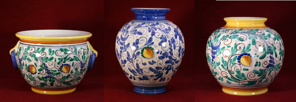 Majolika Keramik Vasen Blumentöpfe
